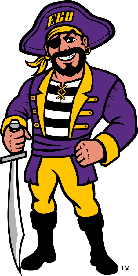 East Carolina Pirates 2009-2014 Mascot Logo iron on transfers for clothing
